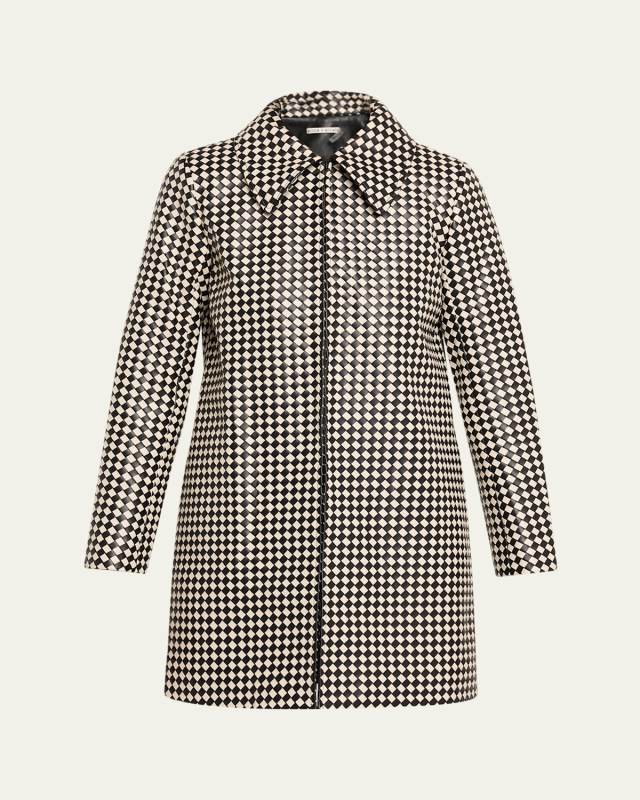 Logan Woven Vegan Leather Jacket